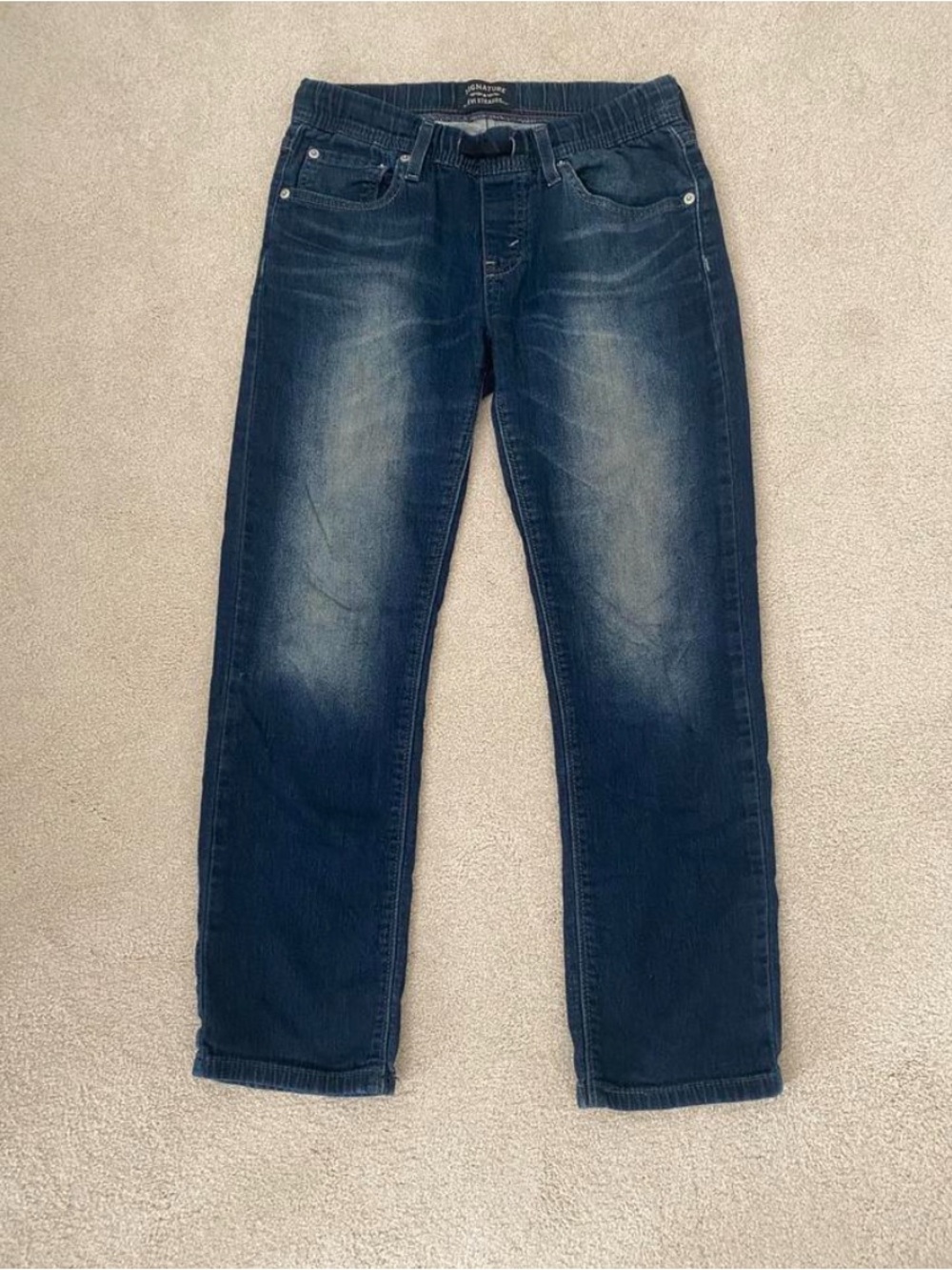Signature by Levi Strauss Dark Blue Straight Leg Jeans